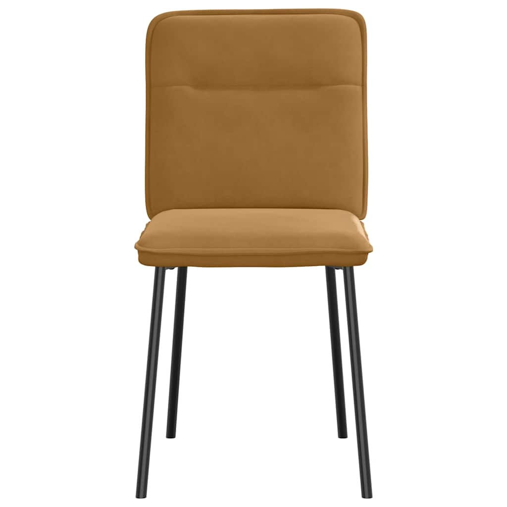 vidaXL Καρέκλες Τραπεζαρίας 2 τεμ. Καφέ Βελούδινες