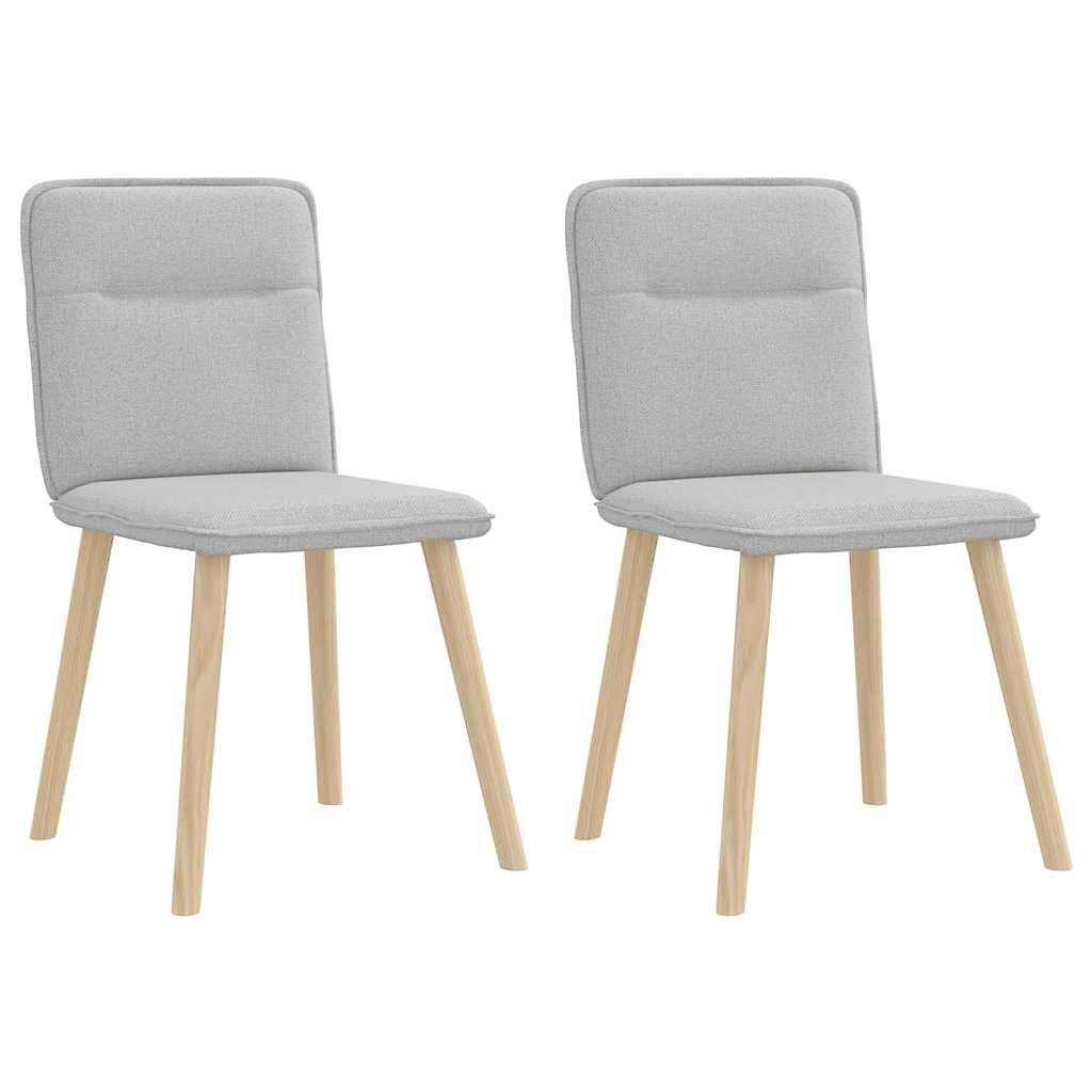vidaXL Καρέκλες Τραπεζαρίας 2 τεμ. Σύννεφο Γκρι Υφασμάτινες