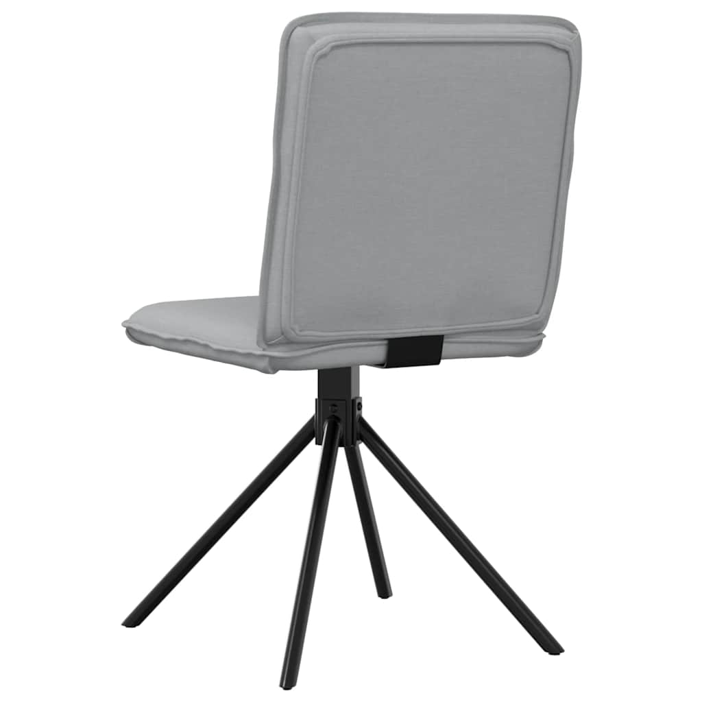 vidaXL Καρέκλες Τραπεζαρίας 2 τεμ Ανοιχτό Γκρι Υφασμάτινες