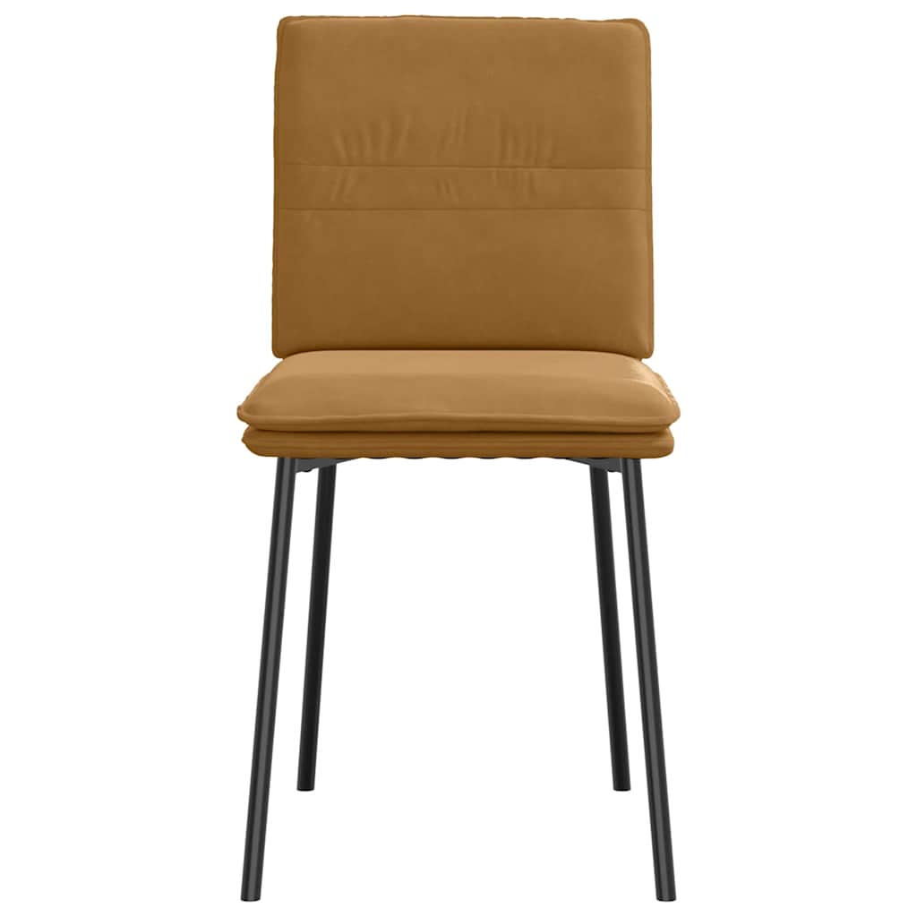 vidaXL Καρέκλες Τραπεζαρίας 2 τεμ. Καφέ Βελούδινες