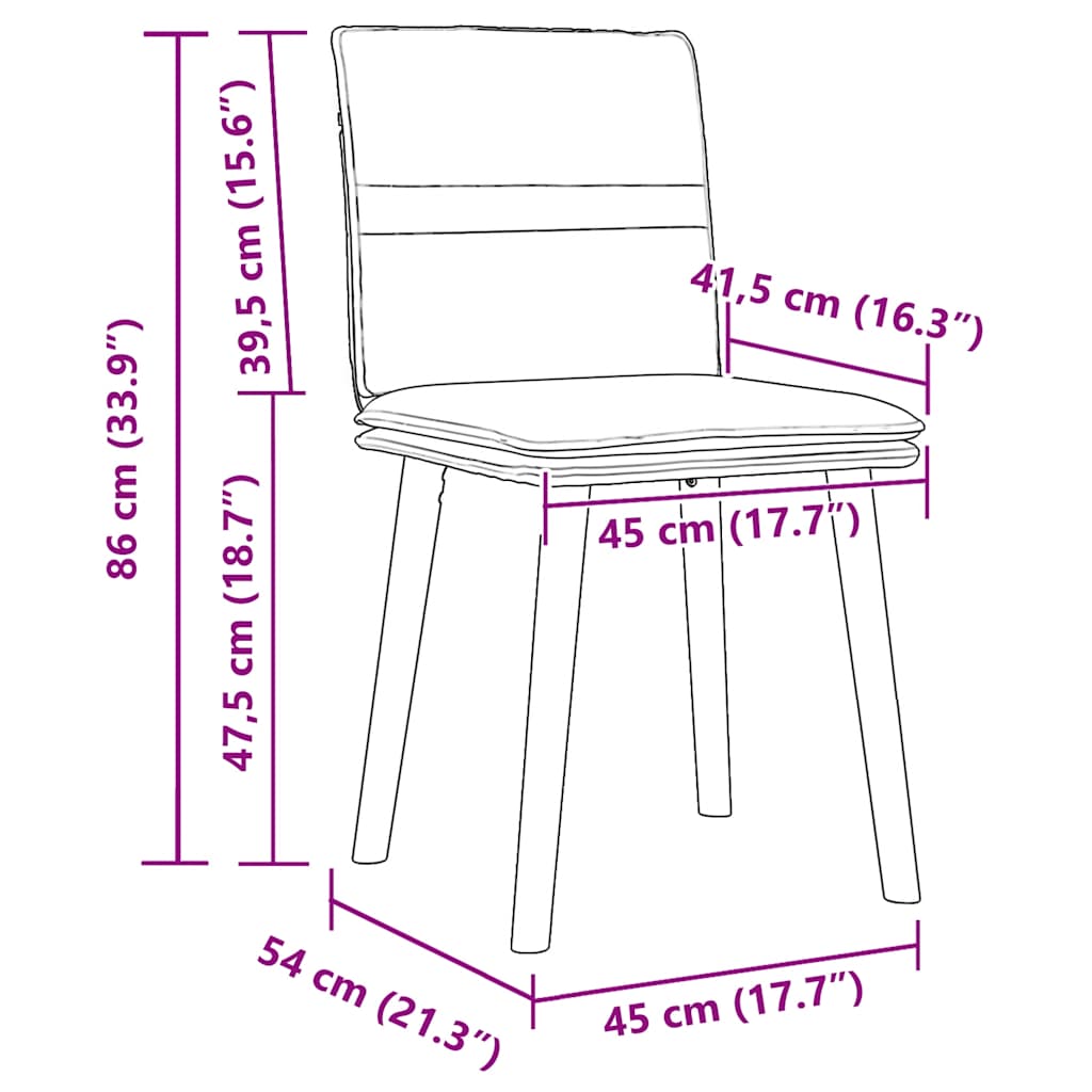 vidaXL Καρέκλες Τραπεζαρίας 2 τεμ Σκ. Γκρι Υφασμάτινες