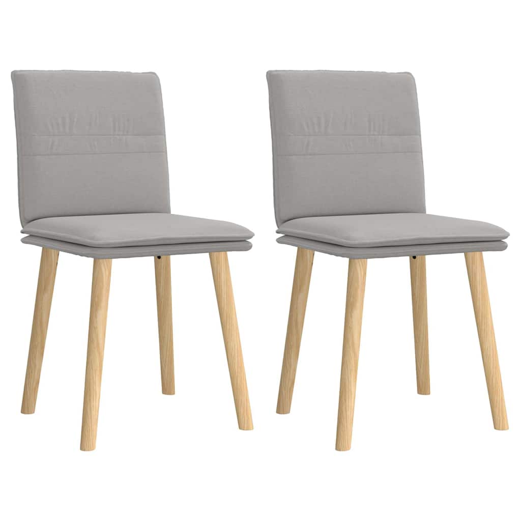 vidaXL Καρέκλες Τραπεζαρίας 2 τεμ. Σύννεφο Γκρι Υφασμάτινες