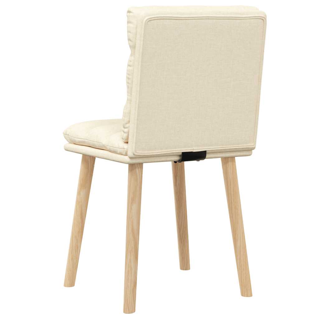 vidaXL Καρέκλες Τραπεζαρίας 2 τεμ. Κρεμ Υφασμάτινες