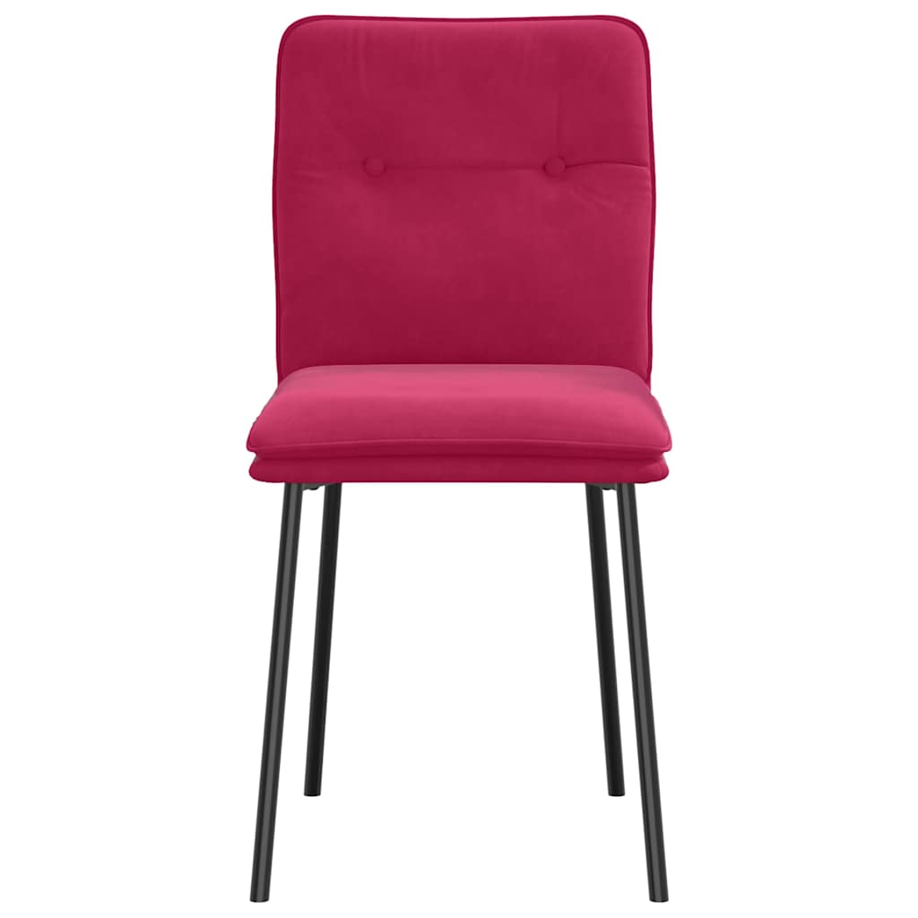 vidaXL Καρέκλες Τραπεζαρίας 2 τεμ. Μπορντό Βελούδινες