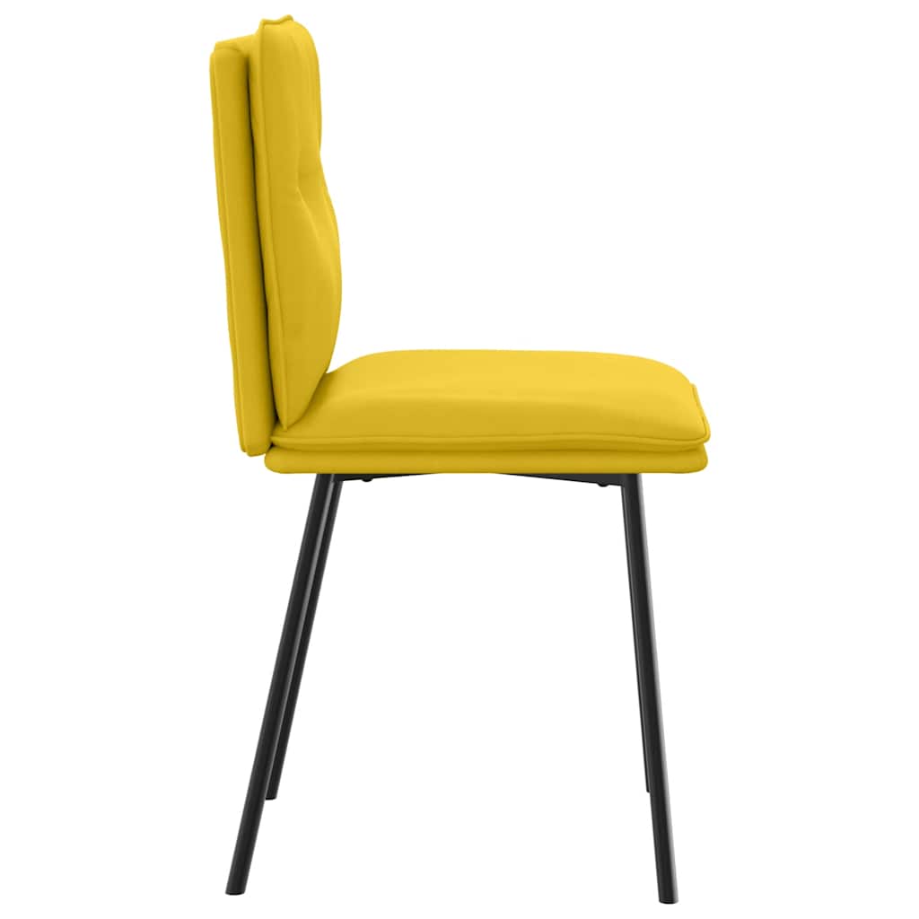 vidaXL Καρέκλες Τραπεζαρίας 2 τεμ. Κίτρινες Βελούδινες