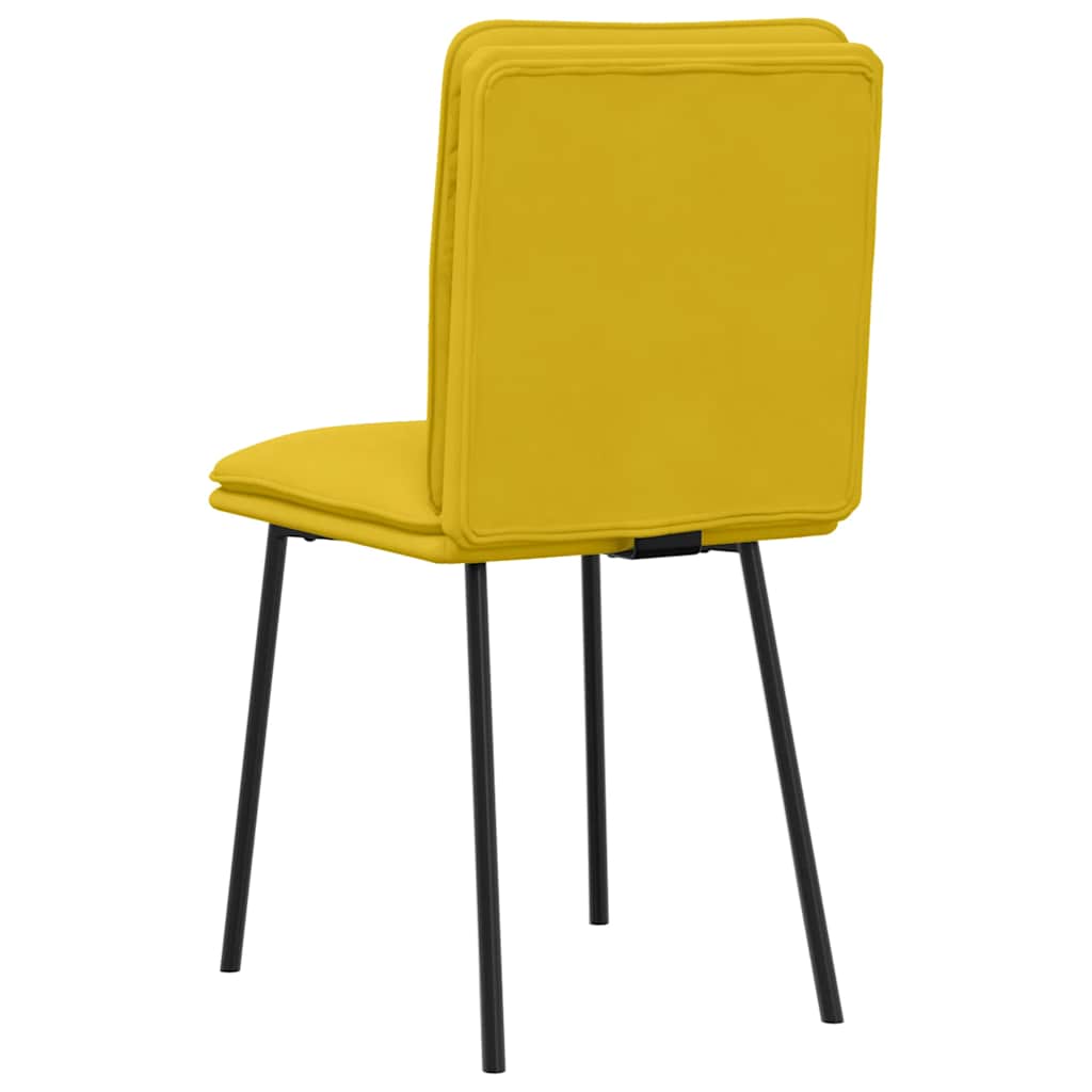 vidaXL Καρέκλες Τραπεζαρίας 2 τεμ. Κίτρινες Βελούδινες