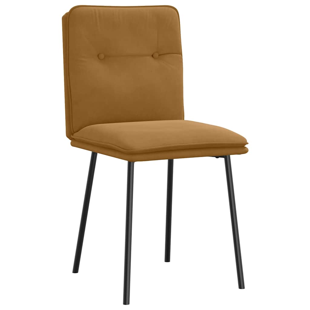 vidaXL Καρέκλες Τραπεζαρίας 2 τεμ. Καφέ Βελούδινες