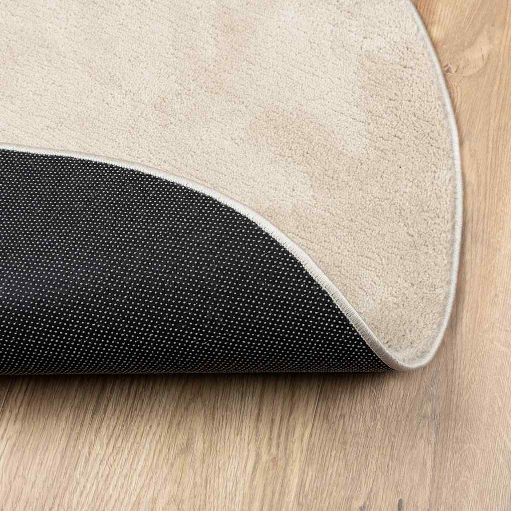 vidaXL Χαλιά χώρου Ωοειδής HUARTE Μπεζ 170 x 120 εκ. 100% Πολυεστέρας