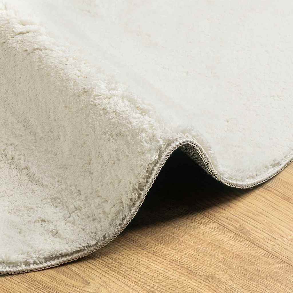 vidaXL Χαλιά χώρου Ωοειδής HUARTE Κρεμ 200 x 140 cm 100% Πολυεστέρας