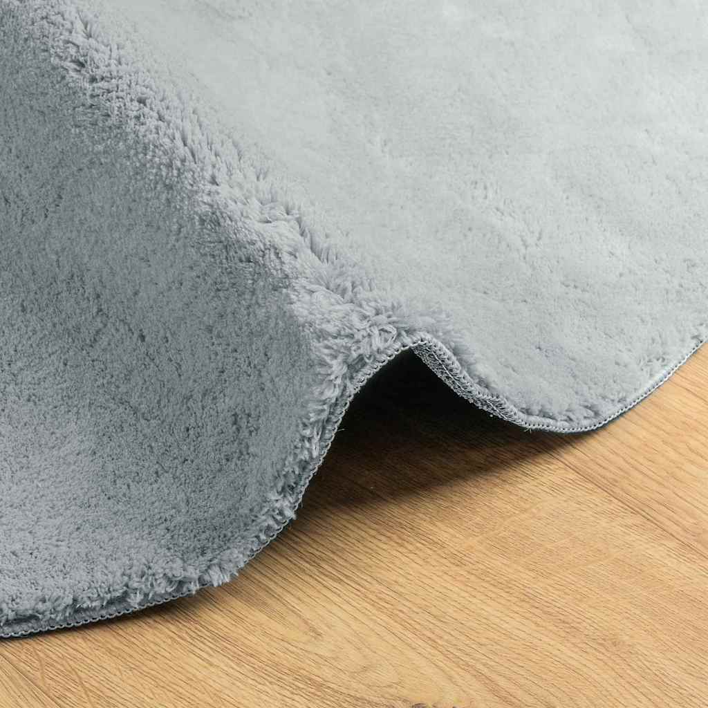 vidaXL Χαλιά χώρου Ωοειδής HUARTE Γκρι 100 x 200 cm 100% Πολυεστέρας