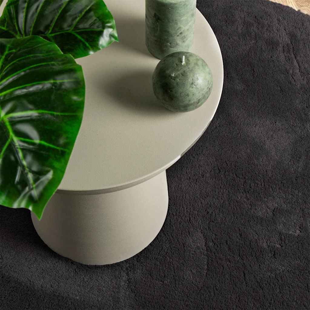 vidaXL Χαλιά χώρου Ωοειδής HUARTE Μαύρο 80 x 150 cm 100% Πολυεστέρας