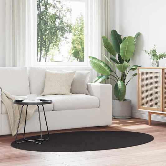 vidaXL Χαλί HUARTE Μαύρο 100 x 200 cm 100% Πολυεστέρας