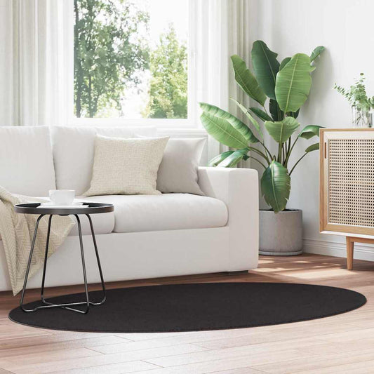 vidaXL Χαλί HUARTE Μαύρο 170 x 120 εκ. 100% Πολυεστέρας