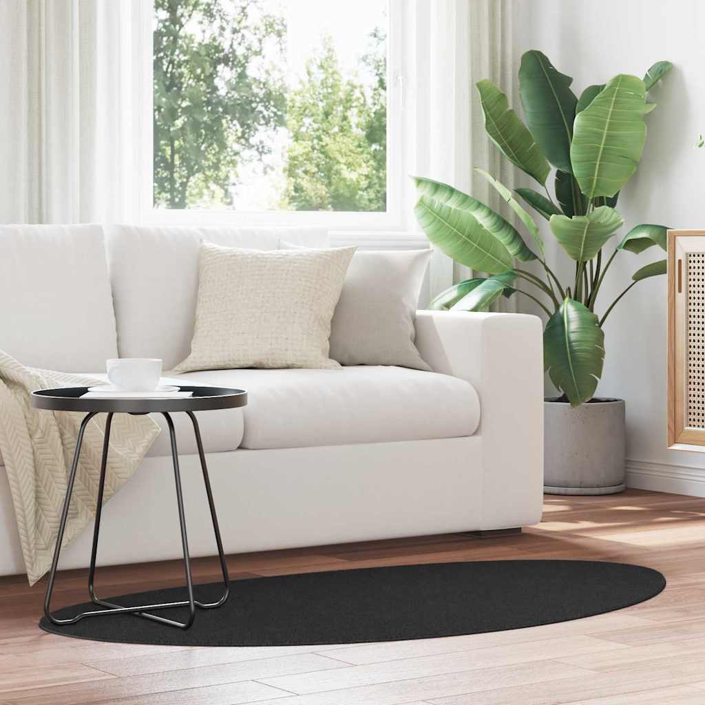 vidaXL Χαλί HUARTE Μαύρο 80 x 150 cm Πολυεστέρας
