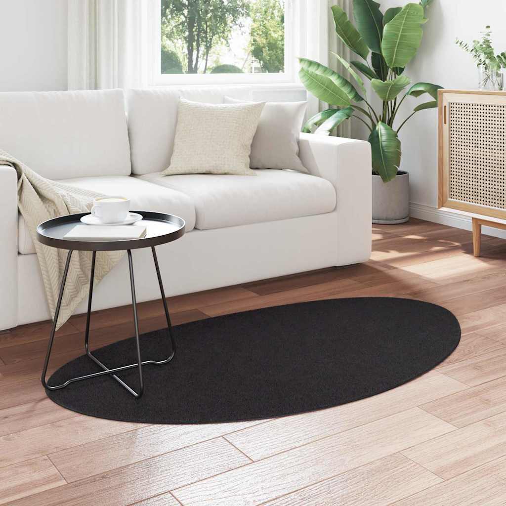 vidaXL Χαλί HUARTE Μαύρο 80 x 150 cm Πολυεστέρας