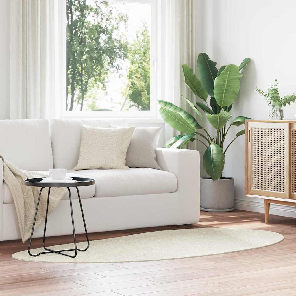 vidaXL Χαλιά χώρου HUARTE Κρεμ 100 x 200 cm Πολυεστέρας