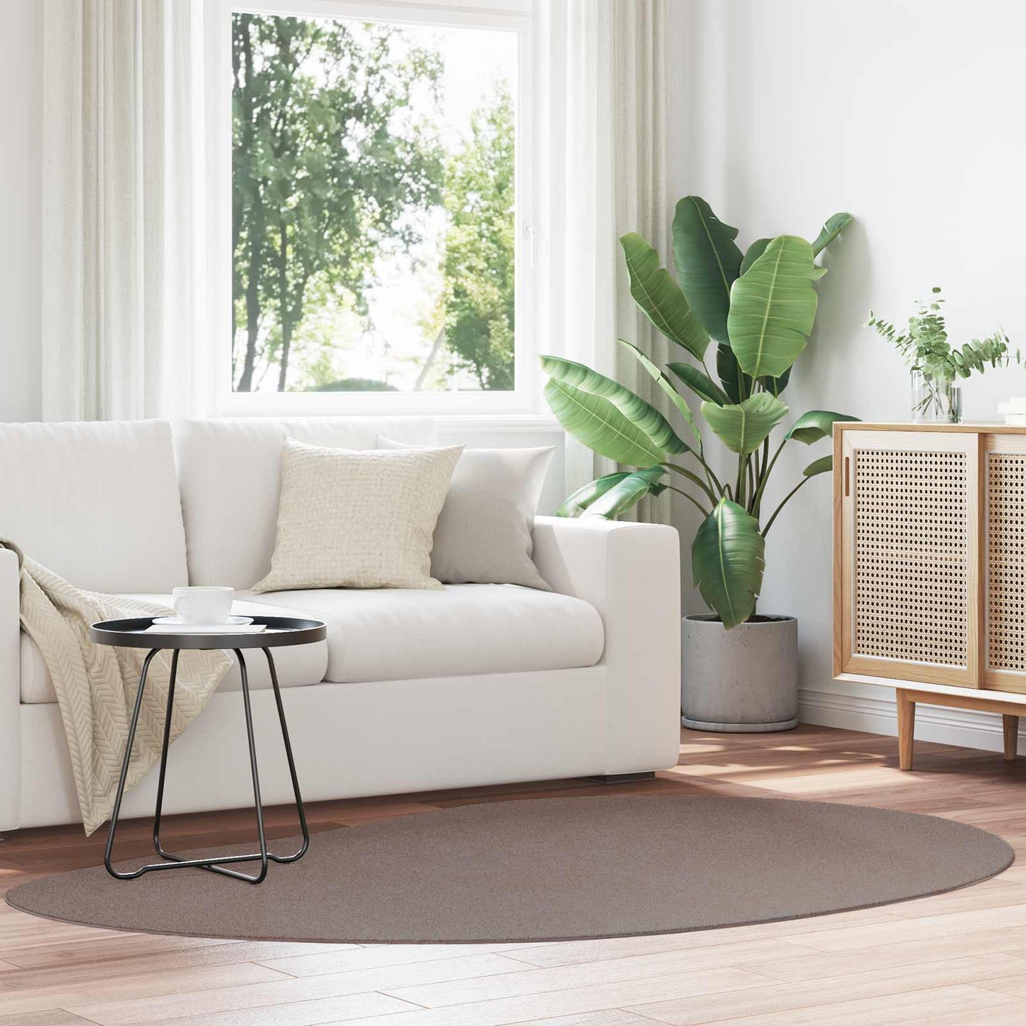 vidaXL Χαλιά χώρου HUARTE Άμμος 140 x 200 cm Πολυεστέρας