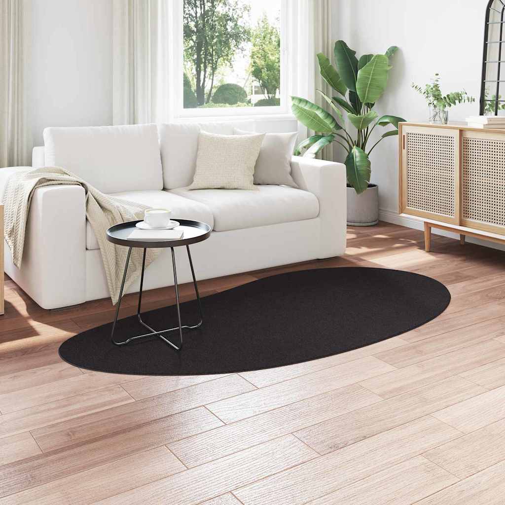 vidaXL Χαλί Μαύρο 100 x 200 cm Πολυεστέρας