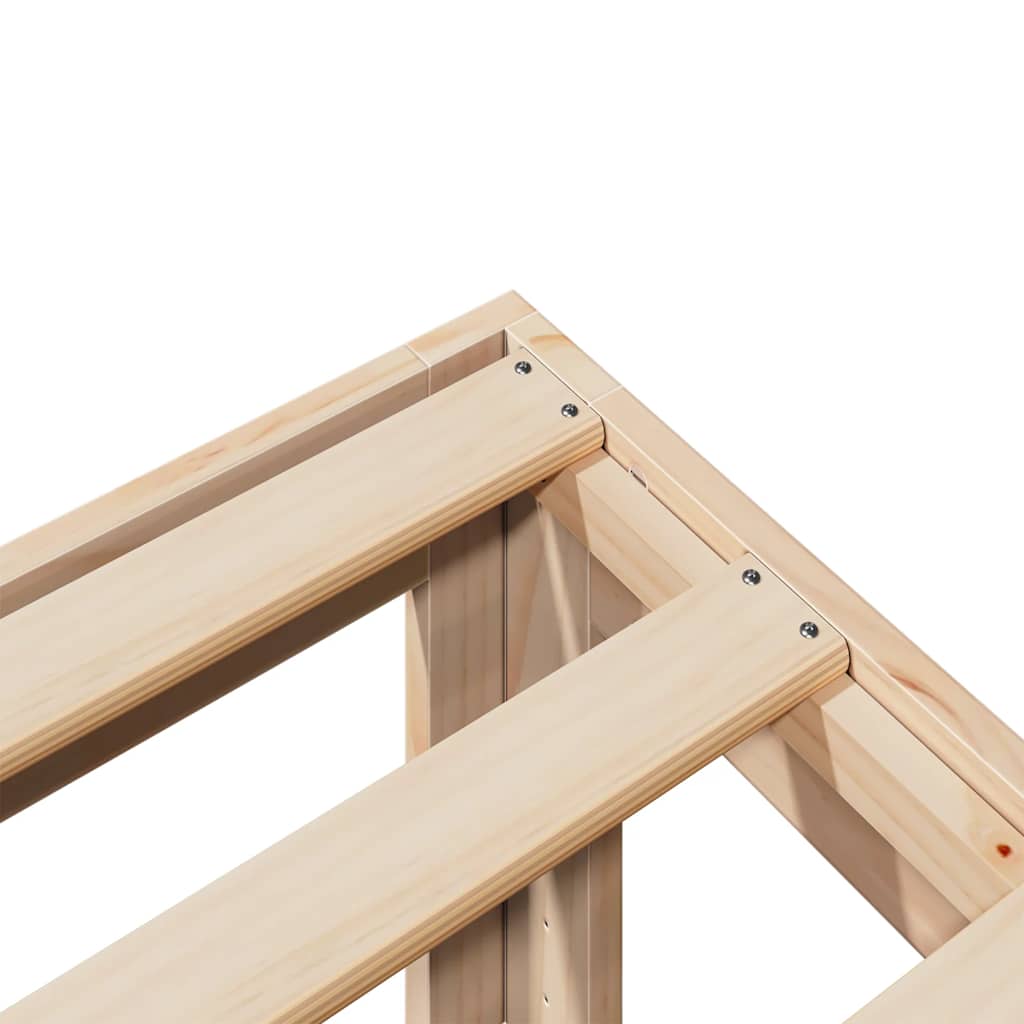 vidaXL Σκελετός Κρεβατιού Χωρίς Στρώμα 160x200 εκ Μασίφ Ξύλο Πεύκου