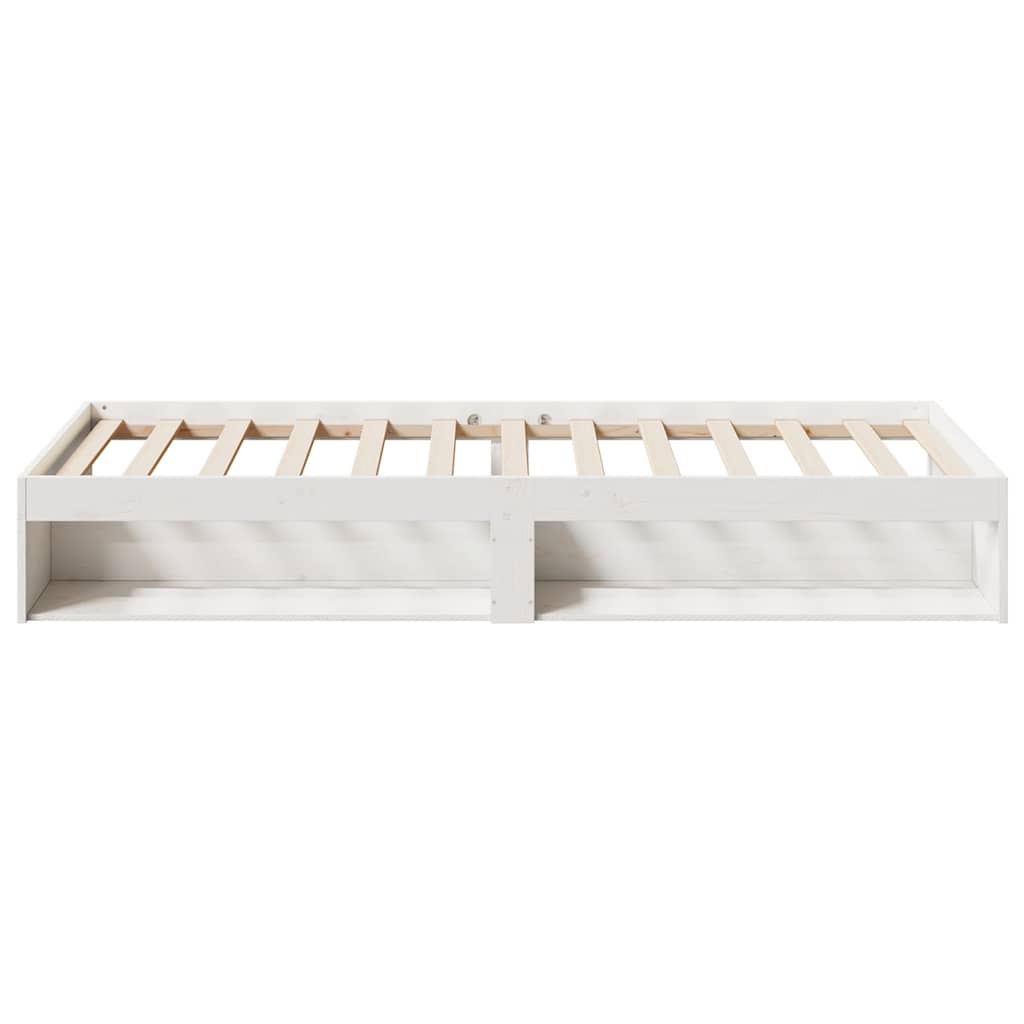 vidaXL Κρεβάτι ημέρας χωρίς στρώμα Λευκό 75x190 cm Στερεό ξύλο πεύκο