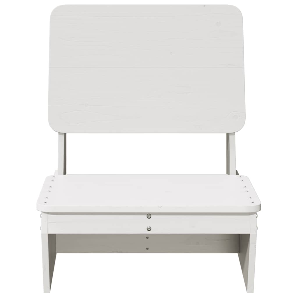 Καρέκλα κήπου vidaXL Λευκό 60x64x70,5 cm Στερεό ξύλο πεύκου
