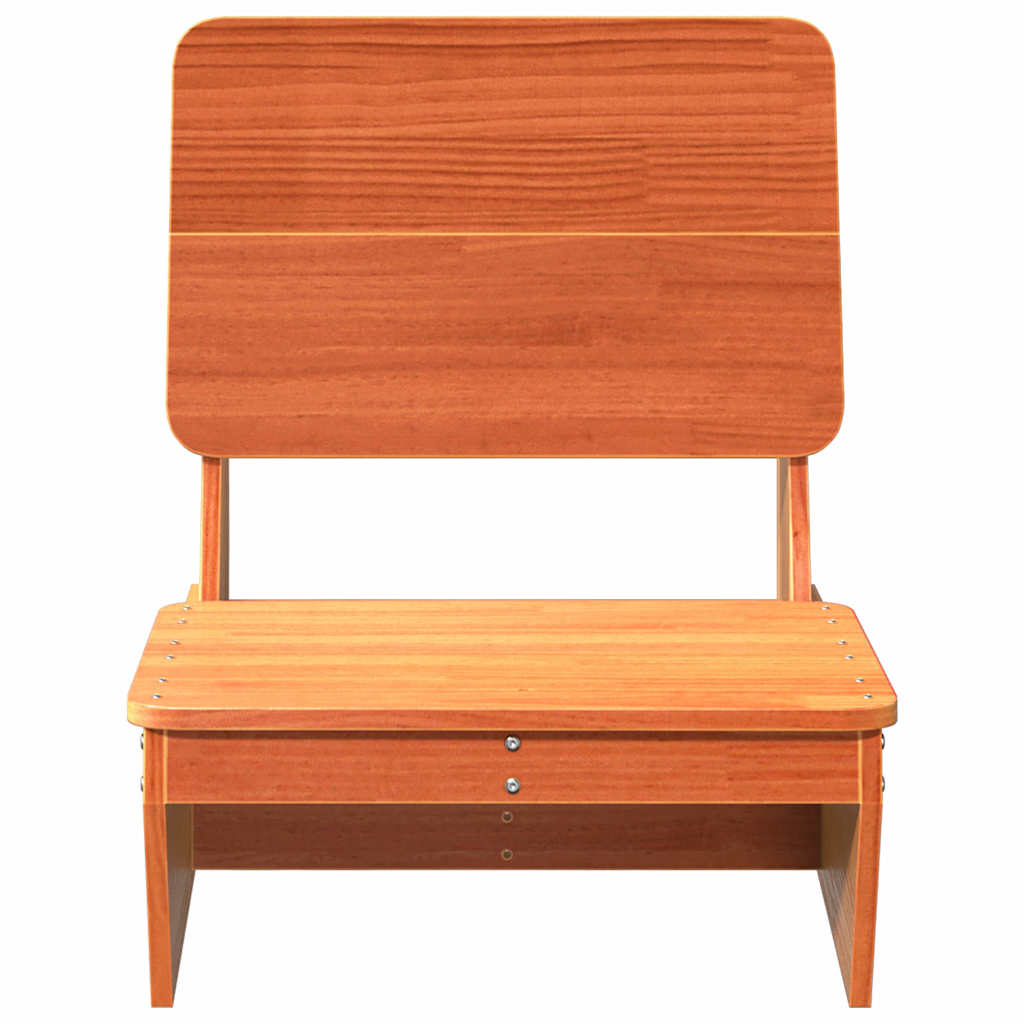 vidaXL Καρέκλα κήπου Wax Brown 60x64x70,5 cm Στερεό ξύλο πεύκο