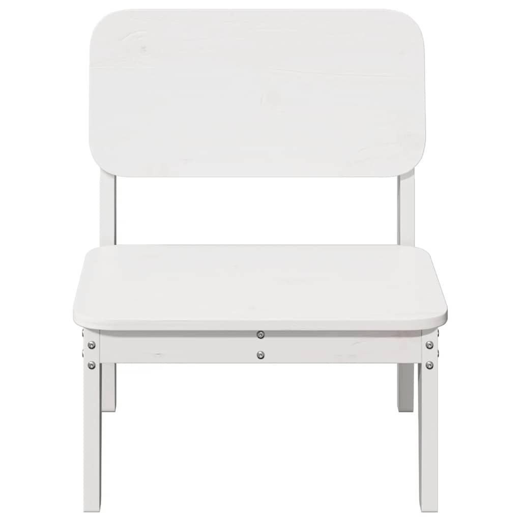 Καρέκλα κήπου vidaXL Λευκό 60x52,5x72 cm Ξύλο πεύκο μασίφ