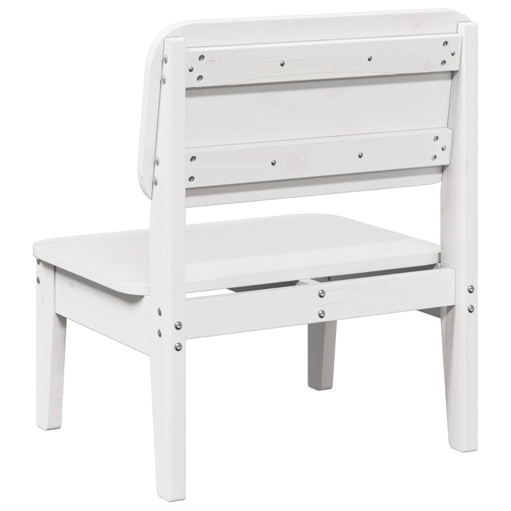 Καρέκλα κήπου vidaXL Λευκό 60x52,5x72 cm Ξύλο πεύκο μασίφ