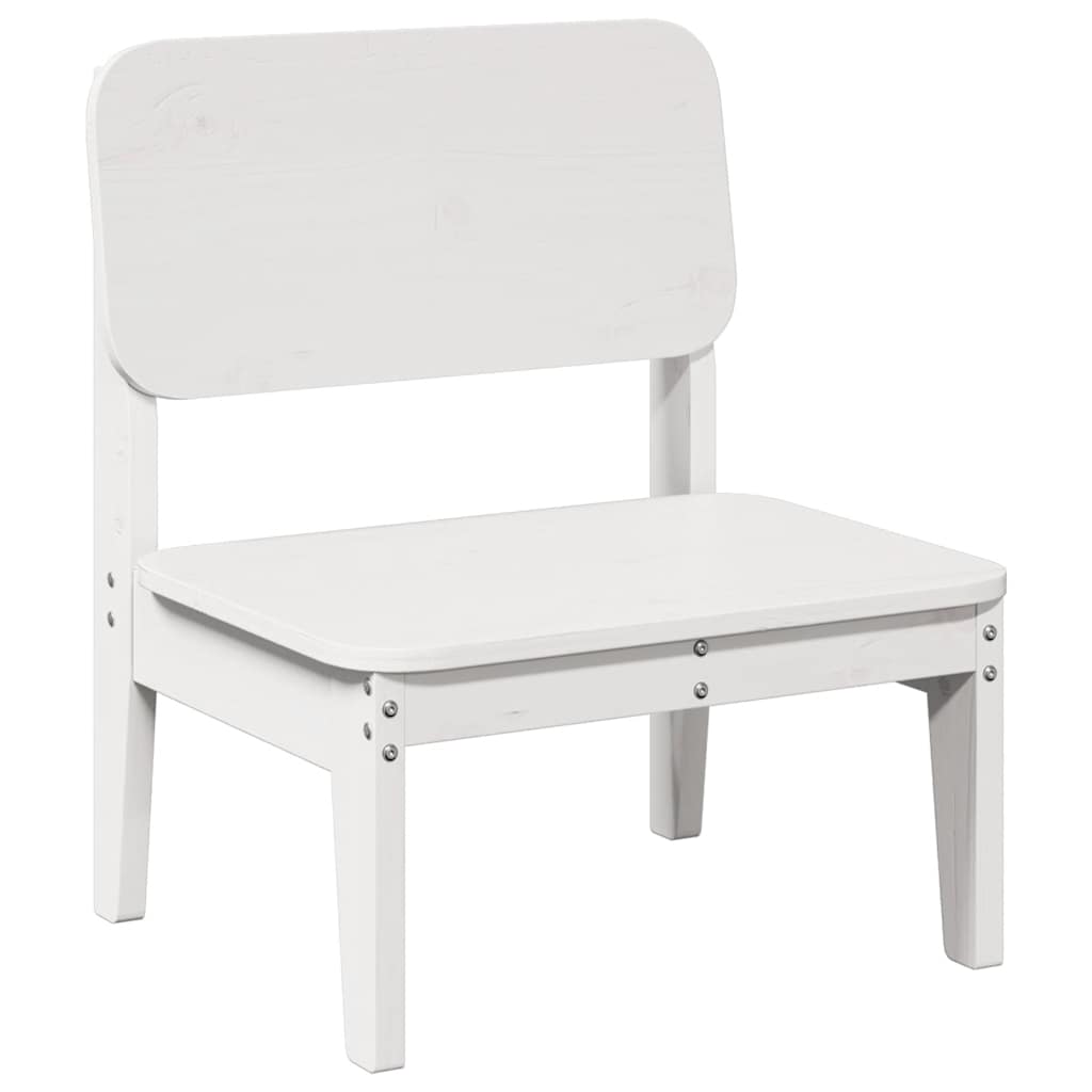 vidaXL Καρέκλες κήπου 2 τεμάχια Λευκό 60x52,5x72 cm Ξύλο πεύκο μασίφ