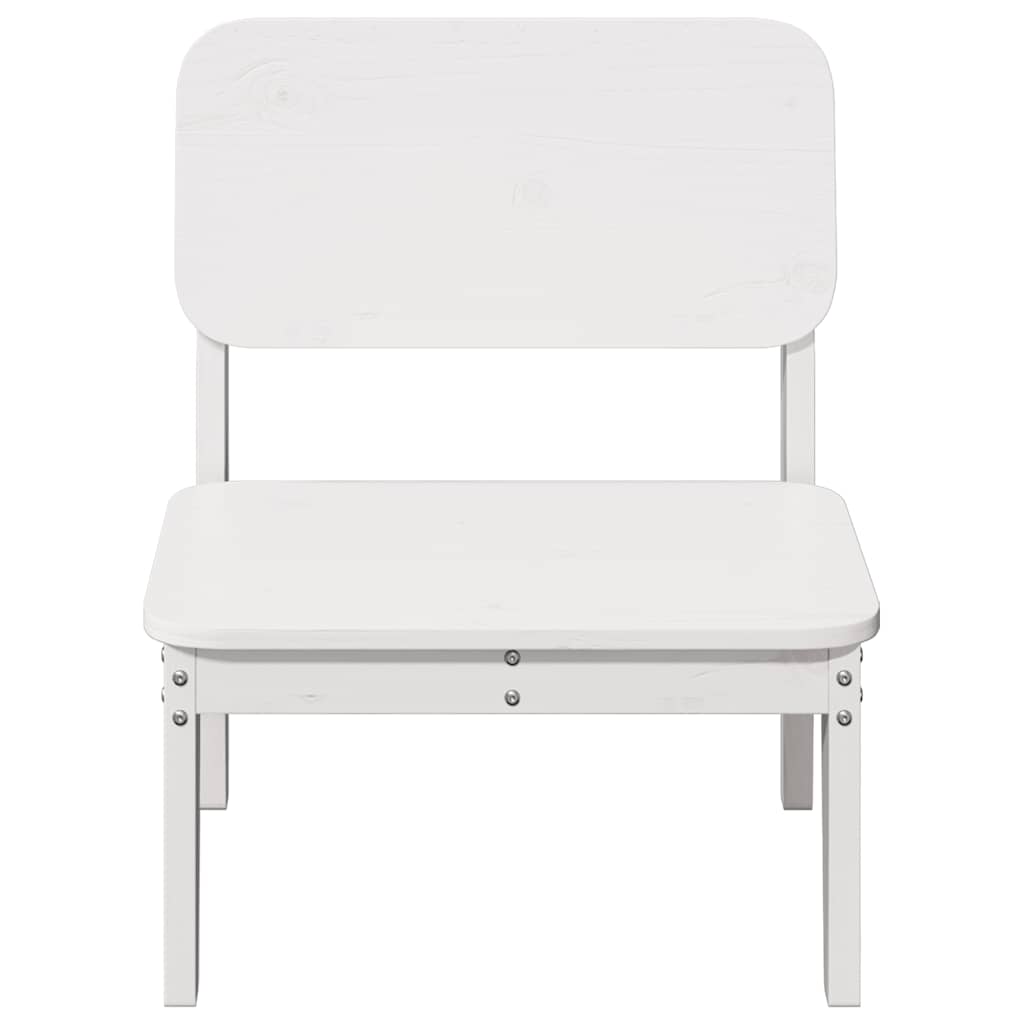 vidaXL Καρέκλες κήπου 2 τεμάχια Λευκό 60x52,5x72 cm Ξύλο πεύκο μασίφ