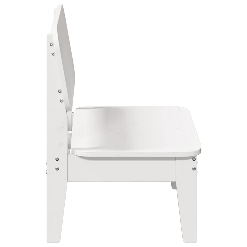 vidaXL Καρέκλες κήπου 2 τεμάχια Λευκό 60x52,5x72 cm Ξύλο πεύκο μασίφ