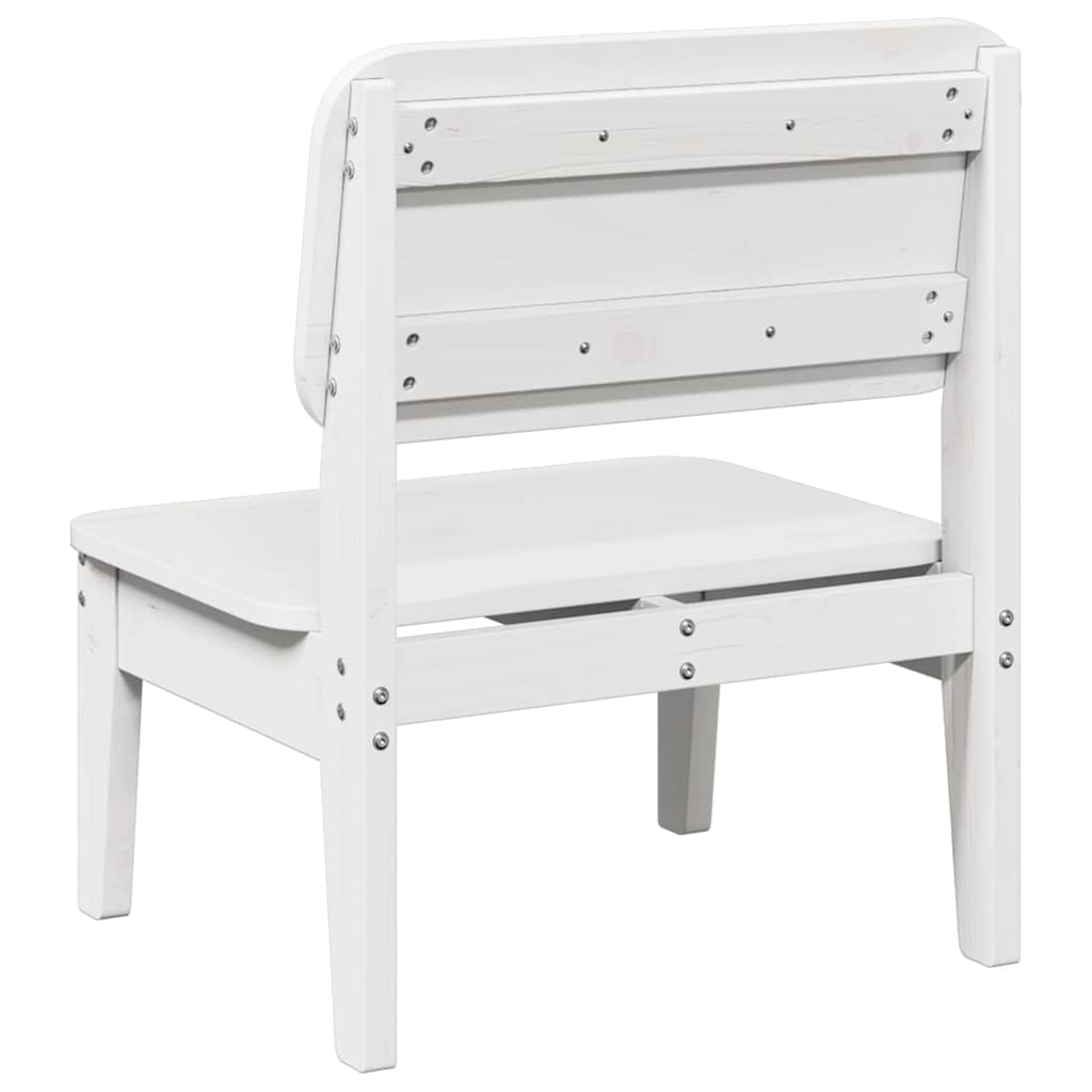 vidaXL Καρέκλες κήπου 2 τεμάχια Λευκό 60x52,5x72 cm Ξύλο πεύκο μασίφ
