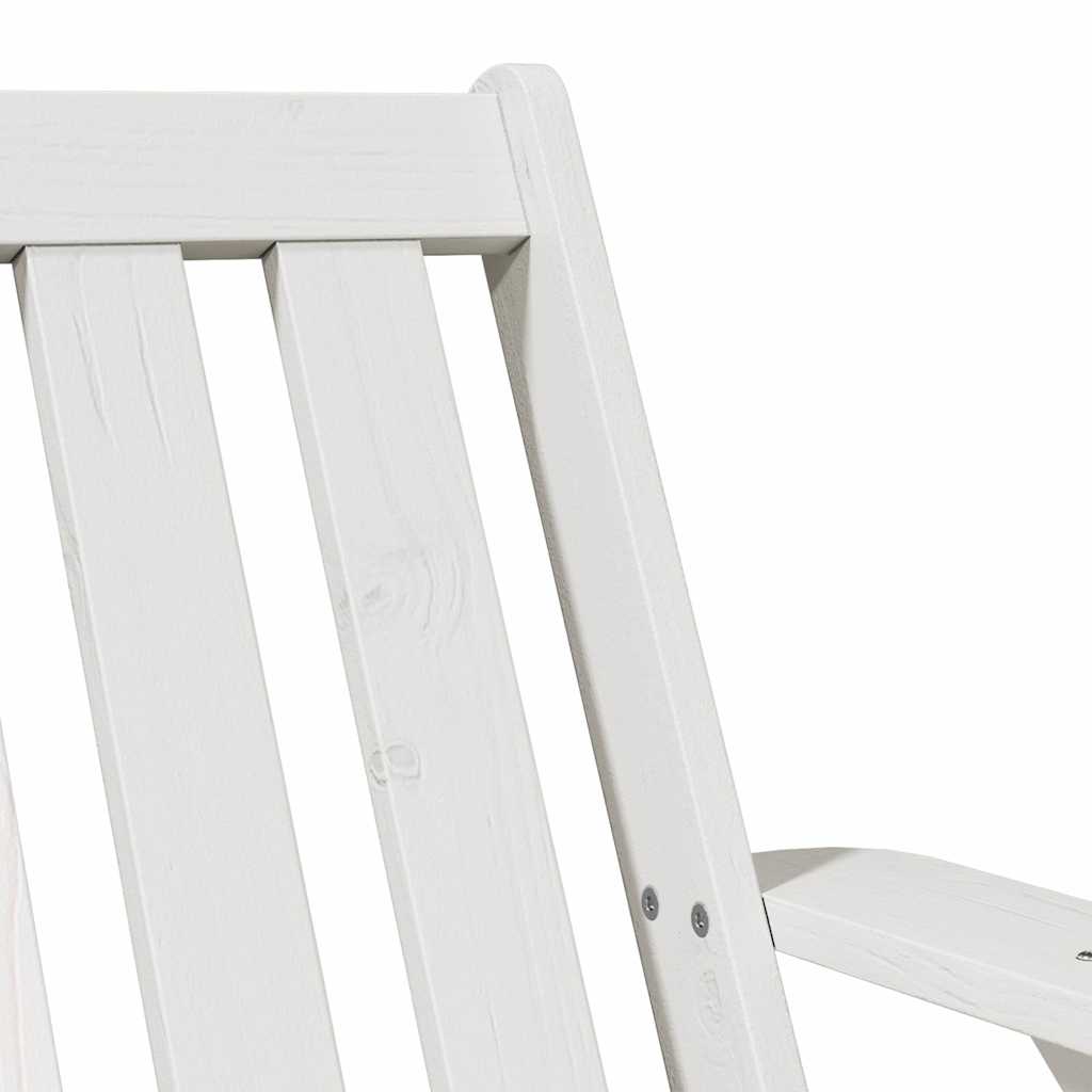 vidaXL Καρέκλα κήπου Adirondack Λευκό 75x77x77 cm Στερεό ξύλο πεύκο