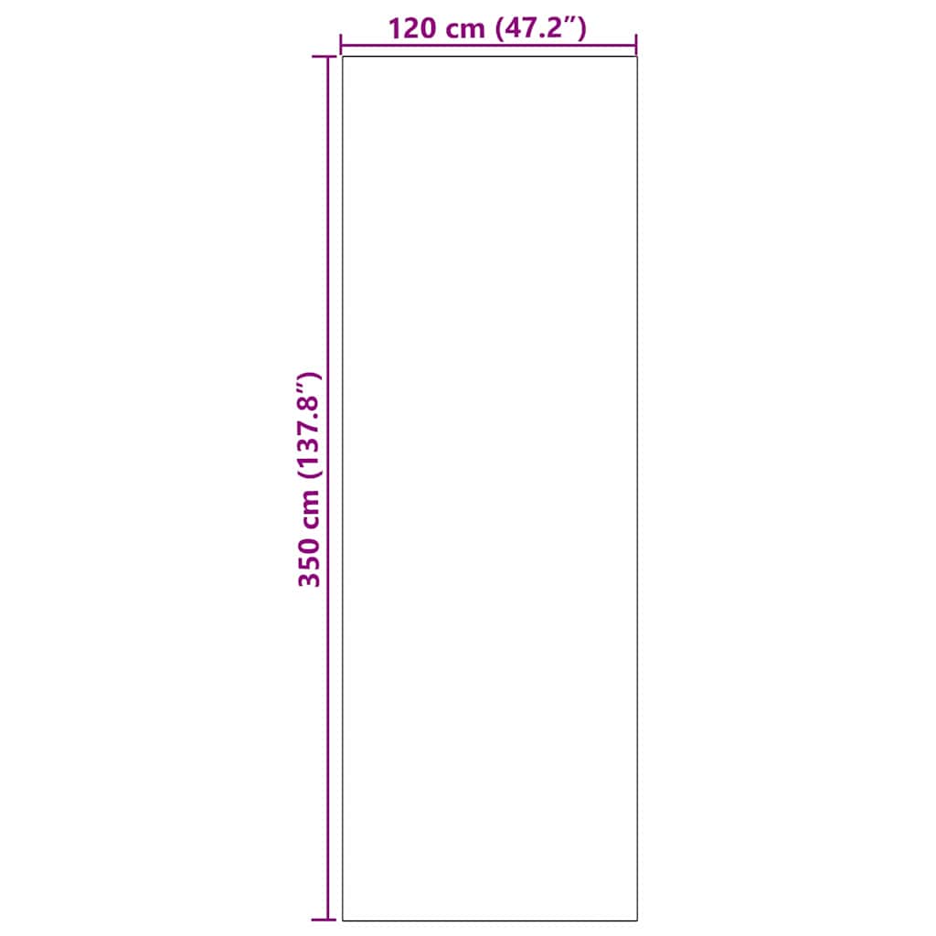 vidaXL Χαλάκι Εξώπορτας Καφέ και Μαύρο 120 x 350 εκ Πολυαμίδιο και PVC