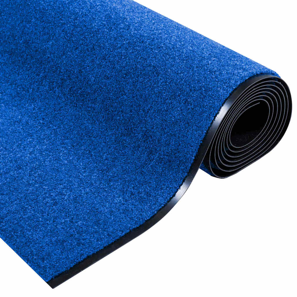 vidaXL Χαλάκι Εξώπορτας Μπλε και Μαύρο 120 x 400 cm 100% Πολυαμίδιο