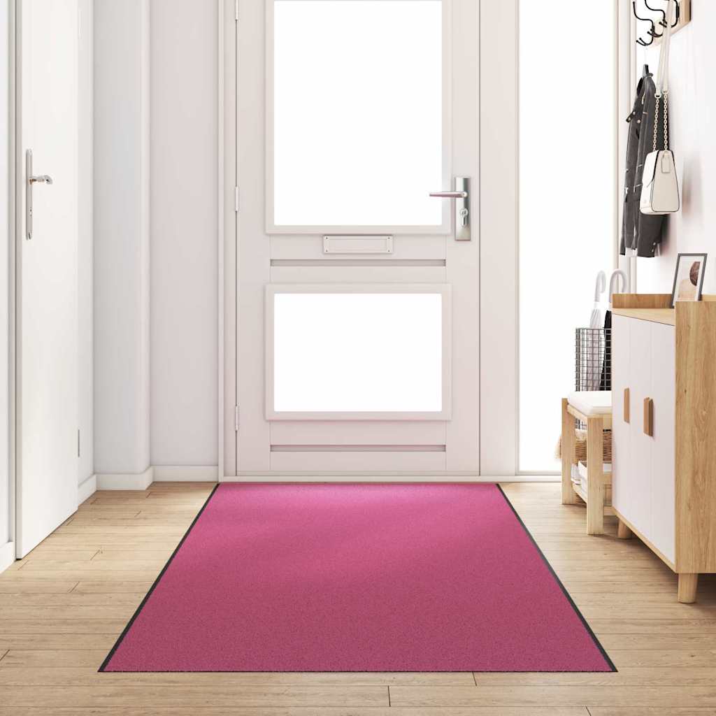 vidaXL Χαλάκι Εξώπορτας Ροζ και Μαύρο 120 x 400 cm Πολυαμίδιο και PVC
