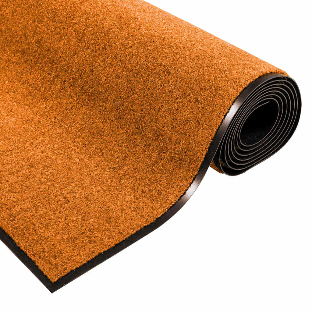 vidaXL Χαλάκι Εξώπορτας Πορτοκαλί και Μαύρο 120 x 250 cm