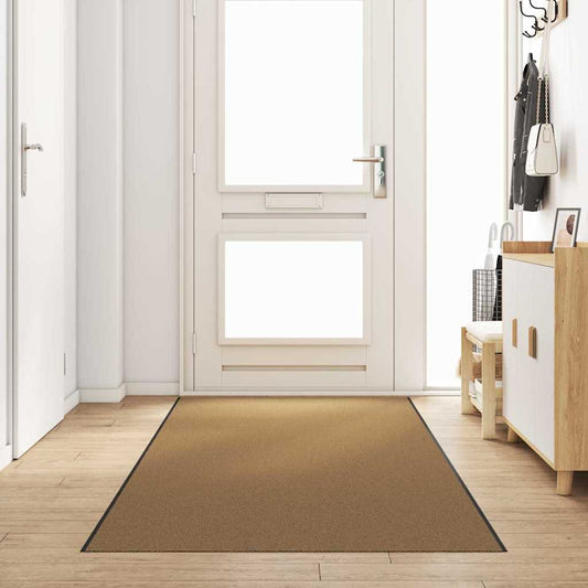 vidaXL Χαλάκι Εξώπορτας Άλλο Κρέμα και Μαύρο 120 x 400 cm
