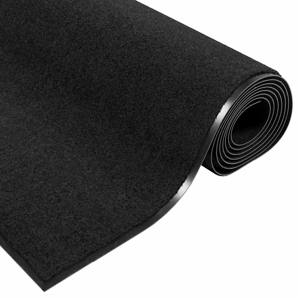 vidaXL Χαλάκι Εξώπορτας Μαύρο 120 x 250 cm 100% Πολυαμίδιο