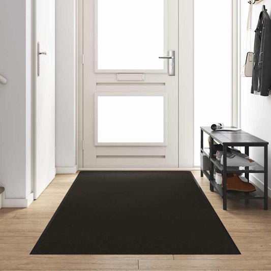 vidaXL Χαλάκι Εξώπορτας Μαύρο 120 x 350 εκ 100% Πολυαμίδιο