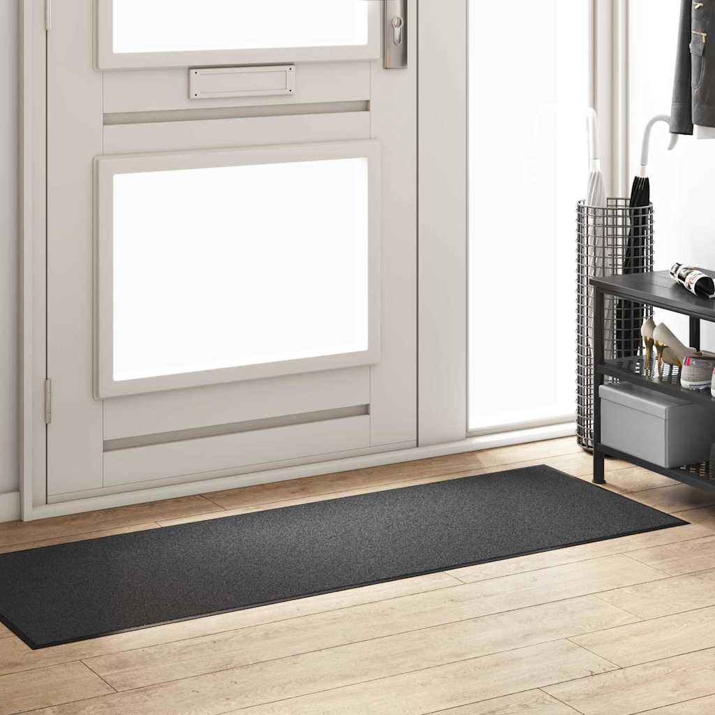 vidaXL Χαλάκι Εξώπορτας Ανθρακί και Μαύρο 60 x 180 cm 100% Πολυαμίδιο