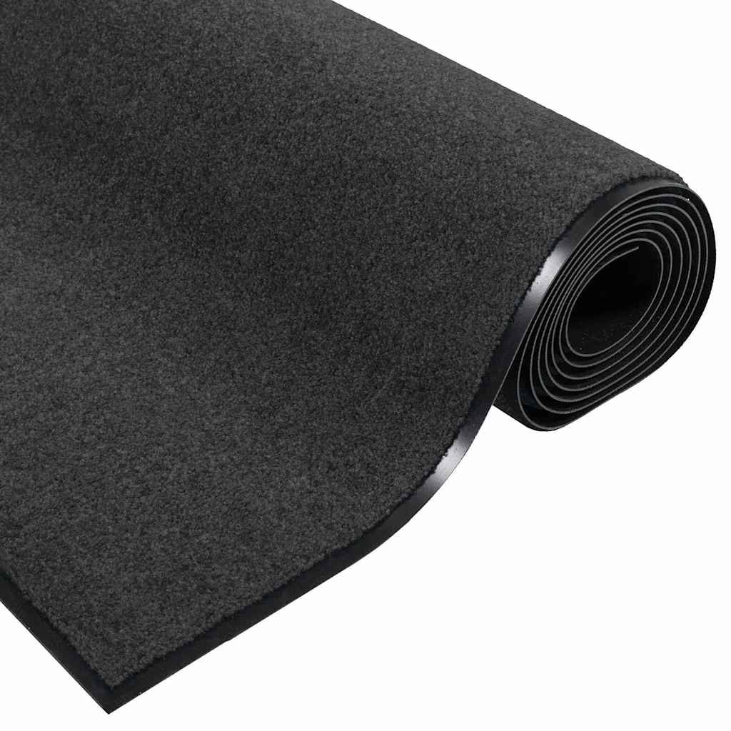 vidaXL Χαλάκι Εξώπορτας Ανθρακί και Μαύρο 120 x 250 cm 100% Πολυαμίδιο