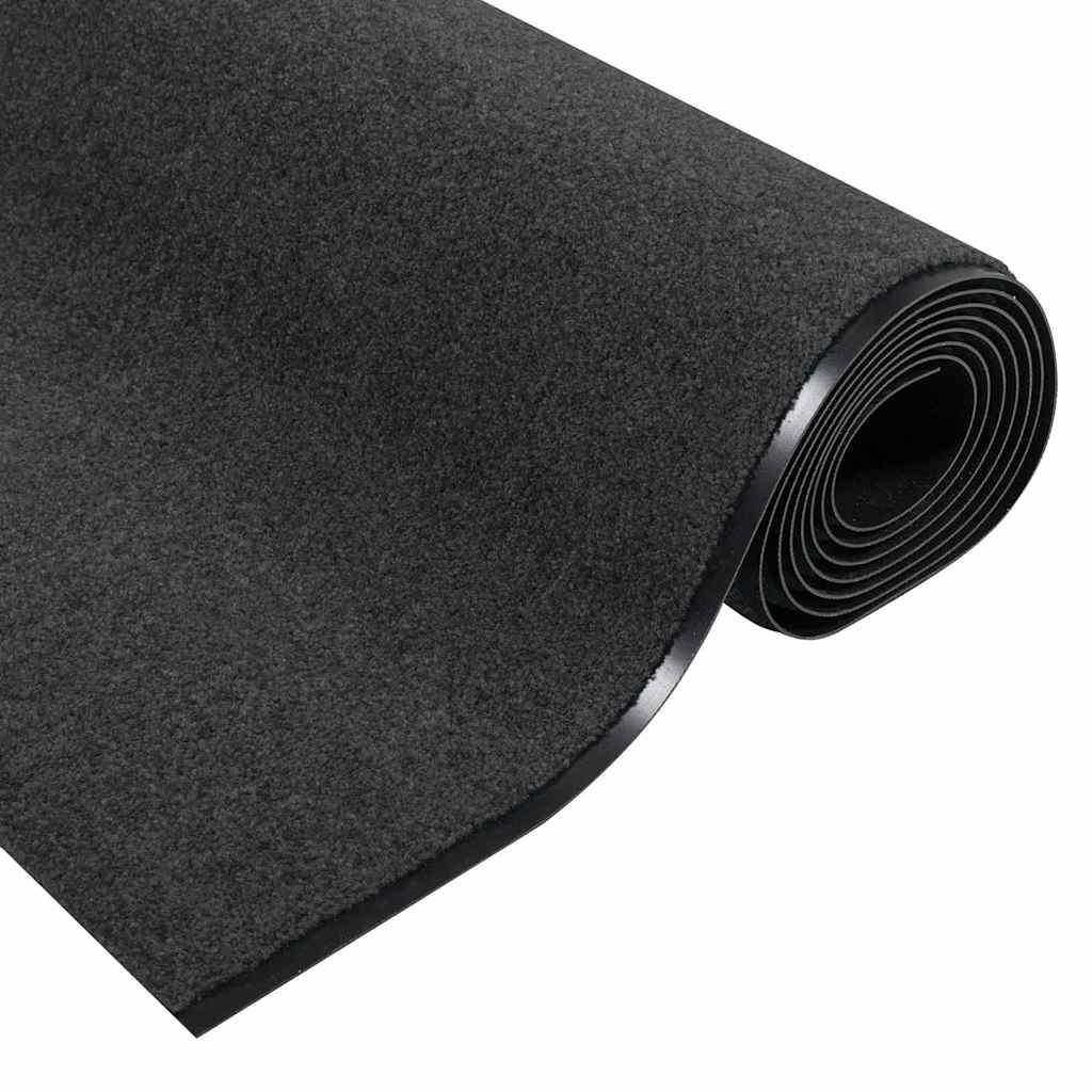 vidaXL Χαλάκι Εξώπορτας Ανθρακί και Μαύρο 120 x 350 εκ 100% Πολυαμίδιο