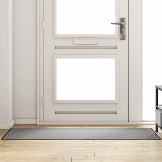 vidaXL Χαλάκι Εξώπορτας Γκρι και Μαύρο 60 x 180 cm 100% Πολυαμίδιο