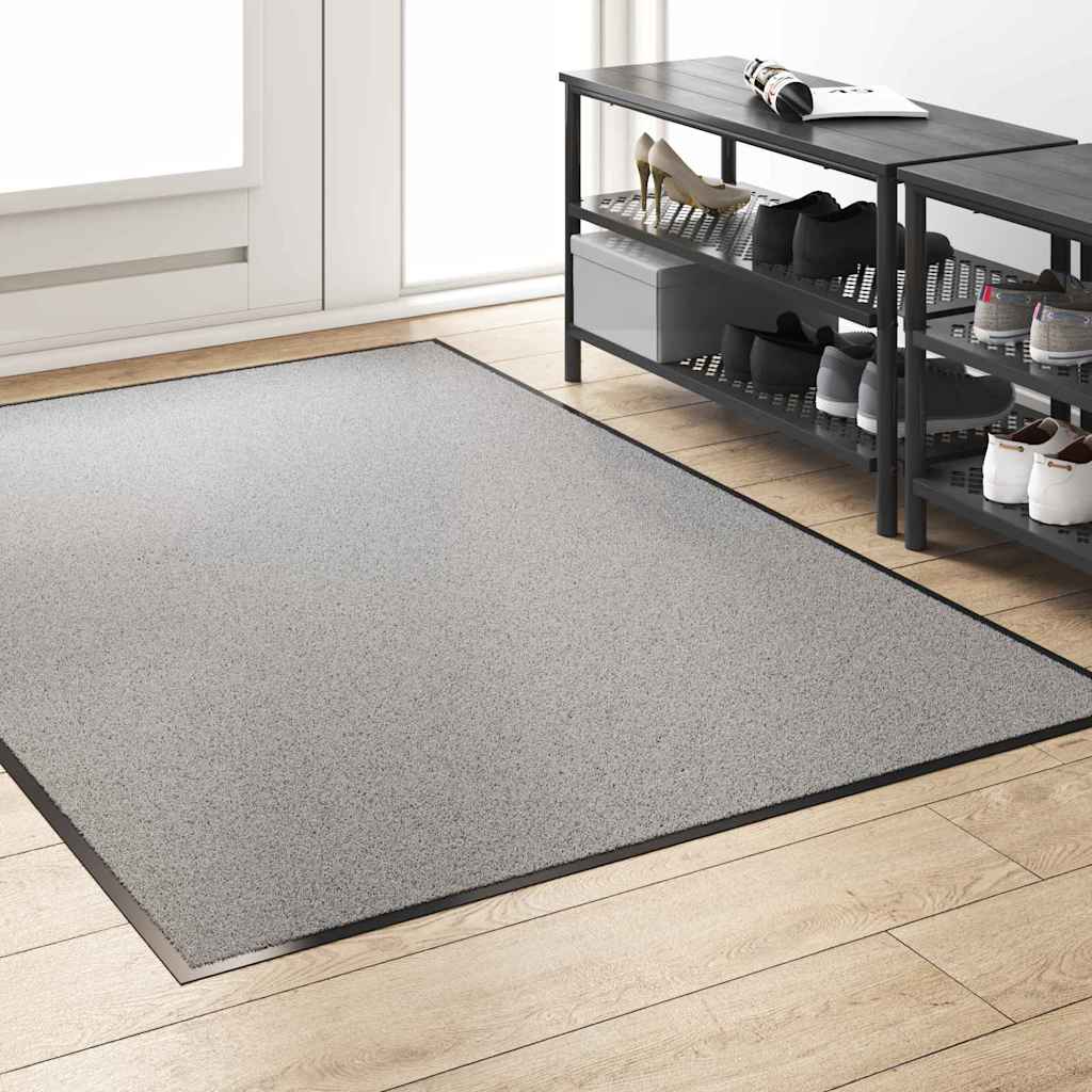 vidaXL Χαλάκι Εξώπορτας Γκρι και Μαύρο 120 x 180 cm