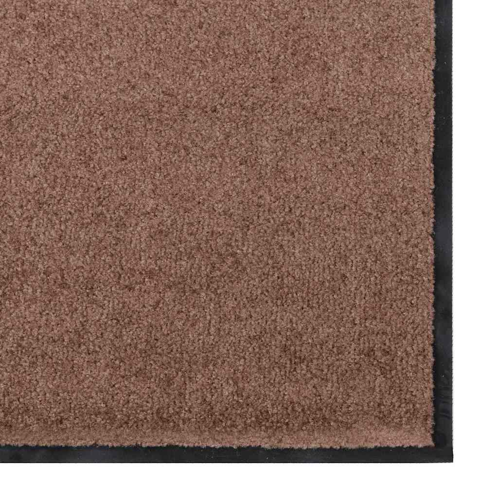vidaXL Χαλάκι Εξώπορτας Καφέ και Μαύρο 90 x 150 cm 100% Πολυαμίδιο
