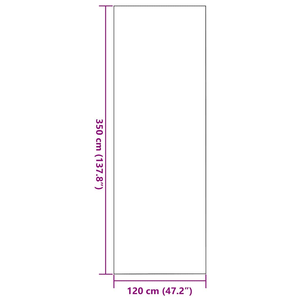 vidaXL Χαλάκι Εξώπορτας Άλλο Καφέ και Μαύρο 120 x 350 εκ