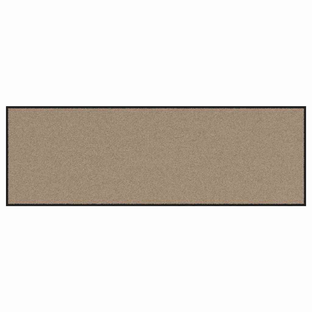 vidaXL Χαλάκι Εξώπορτας Μπεζ και Μαύρο 60 x 180 cm 100% Πολυαμίδιο
