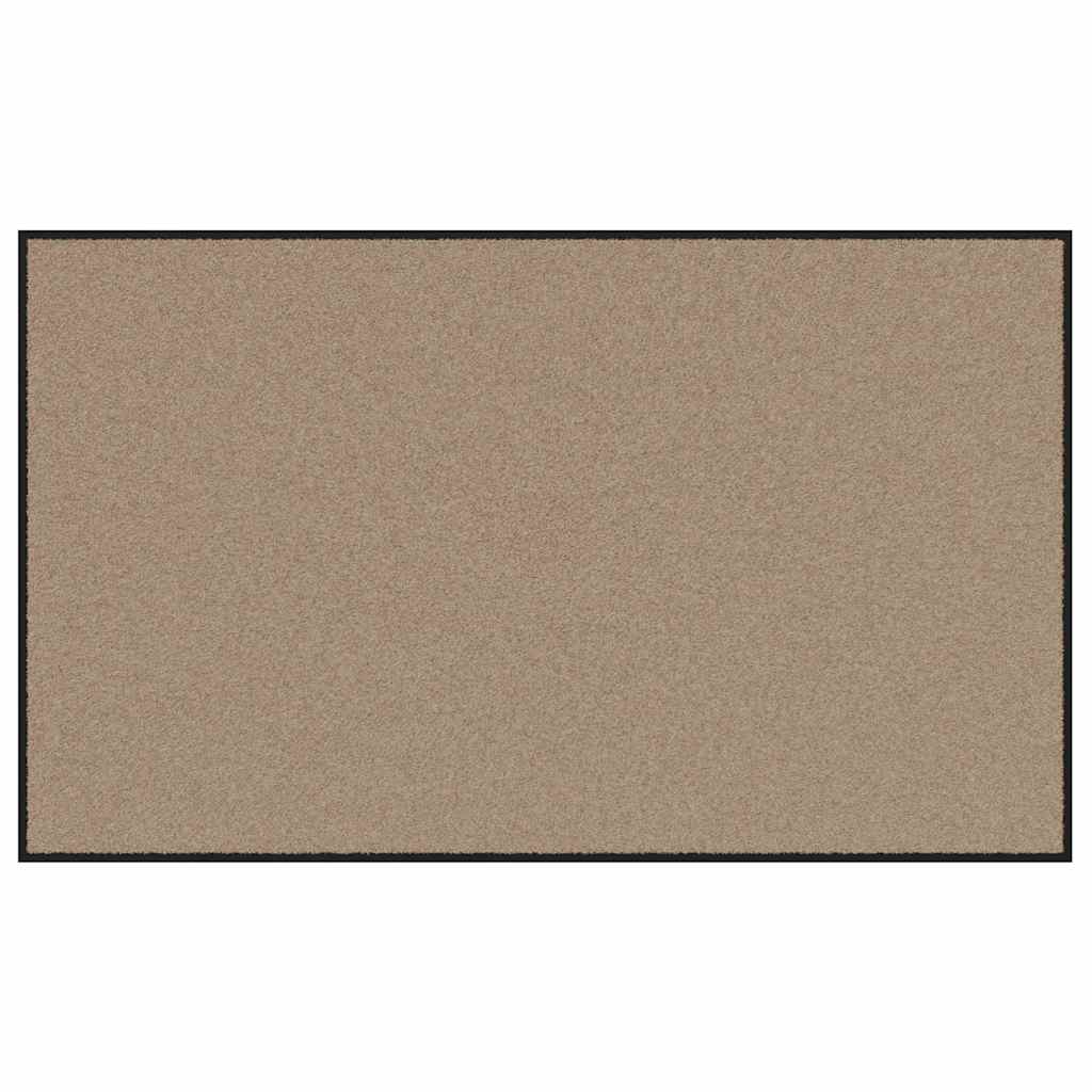 vidaXL Χαλάκι Εξώπορτας Άλλο Μπεζ και Μαύρο 90 x 150 cm