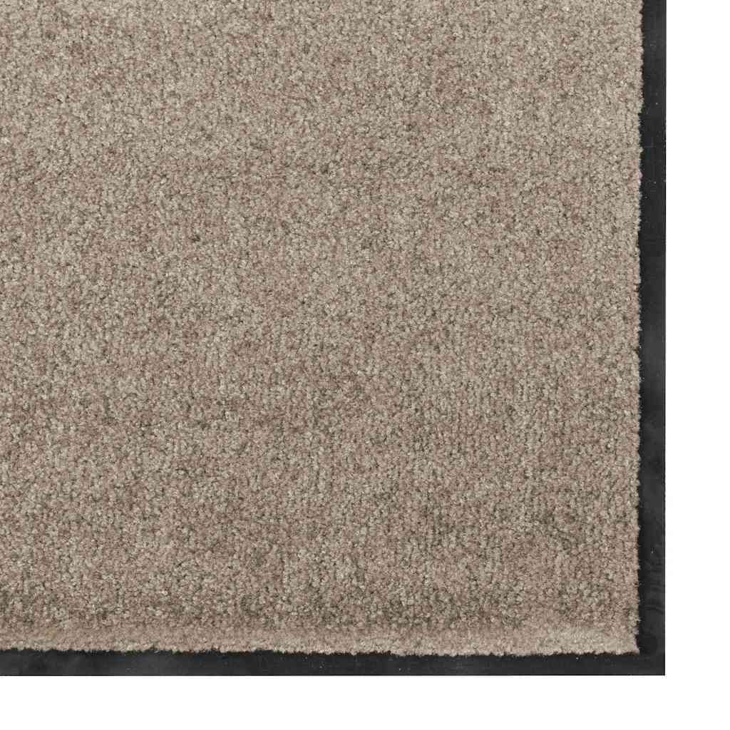 vidaXL Χαλάκι Εξώπορτας Μπεζ και Μαύρο 120 x 300 cm 100% Πολυαμίδιο